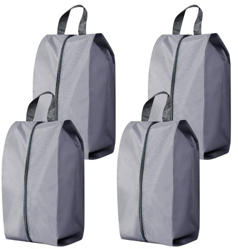 Aweisile Schuhtaschen 4 Stück Reise Schuhbeutel Wasserfeste Schuhbeutel Schmutzabweisender Schuhsack Schuhtasche mit Reißverschluss Staubdichte Schuhbeutel Reise für Alltägliche Ausflüge Urlaub Sport