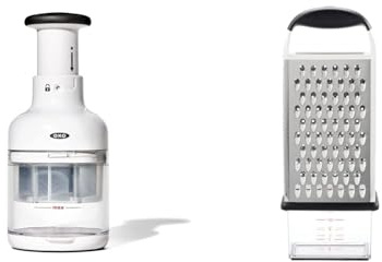 OXO Good Grips Chopper & Good Grips Box Grater,Silver/Black