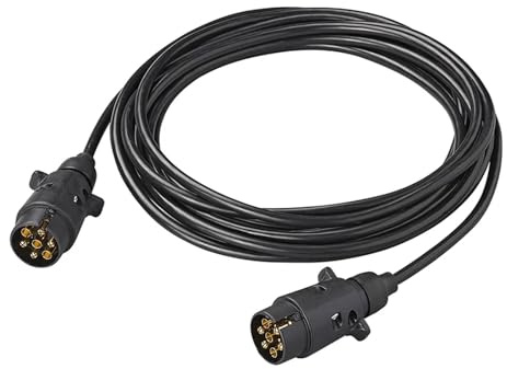 APT 1-7m Anhängerkabel 7-polig 2X Stecker PVC Anhänger Verlängerungskabel 7x0,5mm² Kabel Verlängerung (7m)