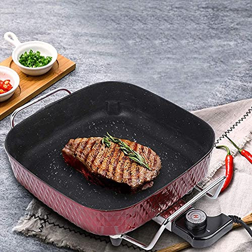 Pentola Cucina, Padella Antiaderente, Padella elettrica Antiaderente, Padella Multifunzione friggere, cuocere a Vapore, pentola elettrica la Cucina Domestica, Regno Unito
