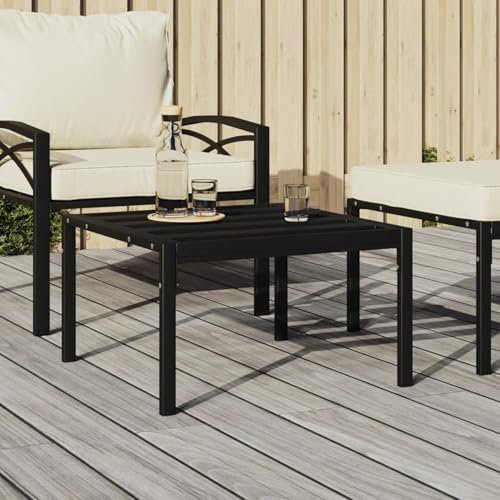 ShGaxin Garten-Couchtisch, Tisch Garten, Mehrzwecktisch, Buffettisch, Biertisch, Bierzelttisch, Flohmarkttisch, Schwarz 60x60x35 cm Stahl