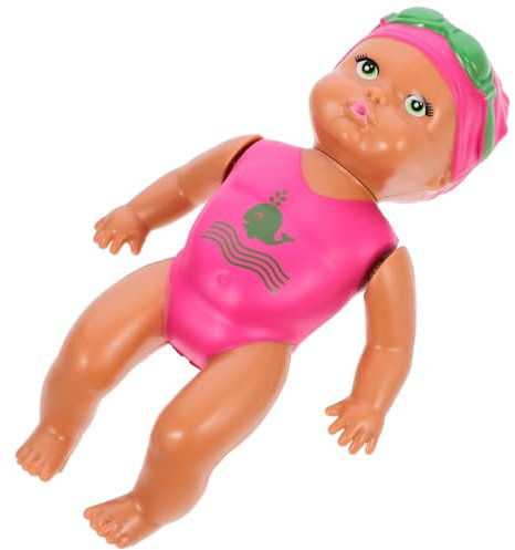 Alasum Schwimmpuppe Poolspielzeug Für Badepuppe Zum Aufziehen in Der Badewanne Für Kinderschwimmbäder Uhrwerk Schwimmende Babypuppe Badespielzeug Stoff Colorful