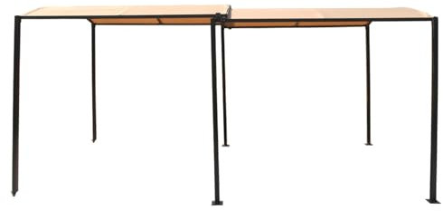 CONCEPT USINE | Pergola Coulissante Extensible 3x6m ICARIA | Carport Modulable de 9 à 16m² | Structure Acier Gris Anthracite | Toile Polyester Beige | Abri Voiture, Terrasse ou Jardin