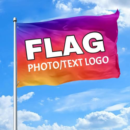 HWFOI Fahne Selbst Gestalten, Personalisierte Flaggen Home Wanddekoration (3X5 FT) individuelles Garten Yard Schild fügen Sie Ihr eigenes Bild hinzu, Text, benutzerdefinierte Flaggenbanner