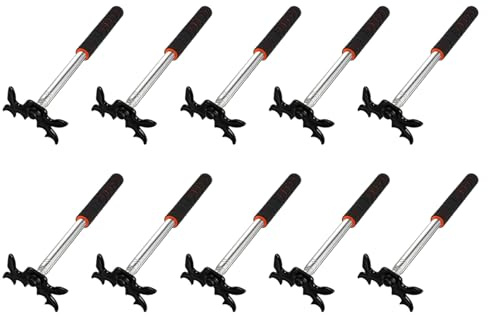 Goufride 10 tacos de billar retráctiles con cabeza de puente, accesorio para mesa de billar, cabeza de puente, color negro