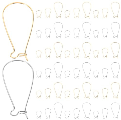 DIYEAH 1 Set Ganci Per Orecchini Argento E Oro Kit Fai Da Te Per Creazione Gioielli Ganci Orecchini Artigianali 300 Pezzi