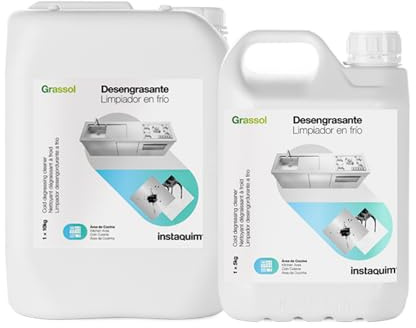 Grassol Desengrasante Profesional 5L – INSTAQUIM | Limpia Planchas de Cocina, Campanas y Suelos Muy Engrasados | Quitagrasas Industrial en Frío para Acero Inoxidable