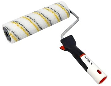 Nespoli - Rullo per Pittura 22cm per Superfici Poco Ruvide e Lavori Fai da Te, Rullo Pittura e Fissativo per Muri Interni, Manico Ergonomico SoftTouch e Confortevole - Applicazione Precisa e Uniforme