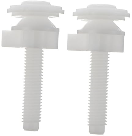 FUTUREORYY 2 pezzi Fissaggio Wc in Plastica Resistenti per Sedile Riparazione Semplice e Stabile con Rondelle Parti Ricambio per Copriwater