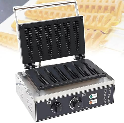 vnmudzeo Piastra per Waffle Elettrica A Stecco per Ghiaccioli da 1550 W/1750 W - capacità 4/6 Pezzi, per Snack Bar, Ristoranti E Food Truck 6Slice