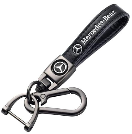 Auto Porte-clé, Porte clef voiture pour Mercedes Benz CESM CLK GLK GL AB GLS GLE AMG Series, Porte-clés en cuir pour homme et femme, Voiture Accessoires, Noir