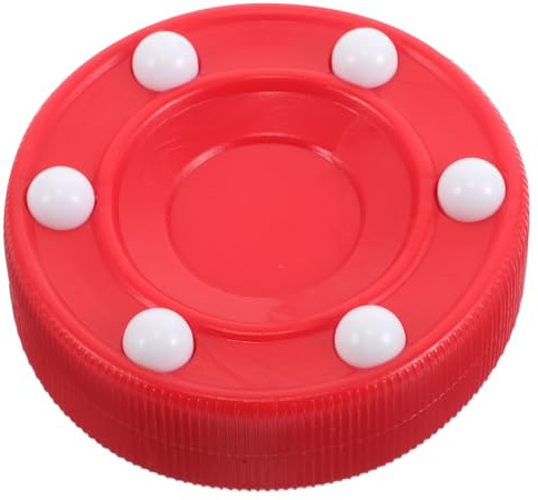 Housoutil Discos de Hockey sobre Patines para Entrenamiento y Competición Color Rojo Material PP Duradero Pelota de Hockey de Interior y Exterior Equipo de Práctica y Patines