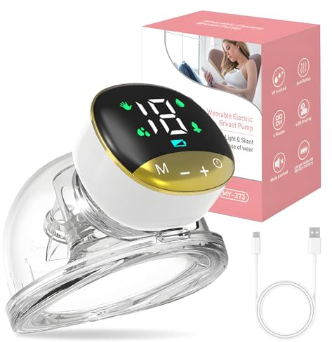 HyAdierTech Sacaleches Eléctricos Portátil, Sacaleches Manos Libres con 4 Modos y 12 Niveles de Succión, Pantalla LED, Embudo de 24 mm, Capacidad 180 ml, Bajo Ruido y Silencioso, Sin BPA