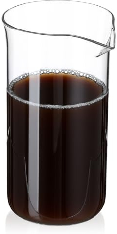 Lurrose Replacement Glassware 350ml Coffee Pot Beaker Water Decanter Iced Tea Beverage Brewer Portable Glass Filter Cup for Cold and Hot Beverages