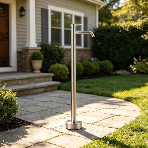 Colonna d'acqua da Giardino con Rubinetto Antigelo, Fontana da Giardino A Colonna d'Acqua, per irrigazione e Lavaggio di Cortili, Fattorie