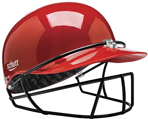 Schutt Sports Pitcher's Protector Baseball/Softball Head & Face Protection, Scarlet, X-Small