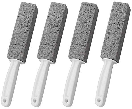 BETOY Cleaning Block WC, Bimsstein Reinigungsstein Stein mit Griff , Bimsstein Plastiktoilettenschüssel Bürsten beweglicher Bürsten Wand Haushalts Reinigungswerkzeug（4 pcs）