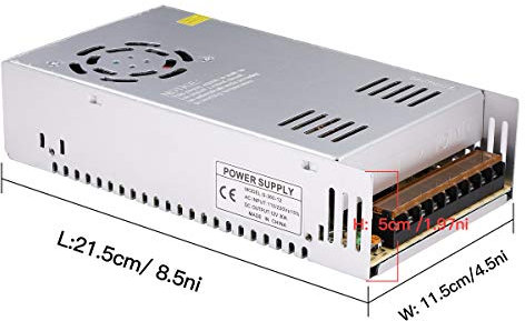 DC 12V 30A Netzteil 360W Universal Regulated Switching AC/DC-Wandler AC110V / 220V (SMPS) Transformator-Treiberadapter für LED-Streifenlicht, CCTV-Kamerasicherheitssystem, Radio, Computerprojekt