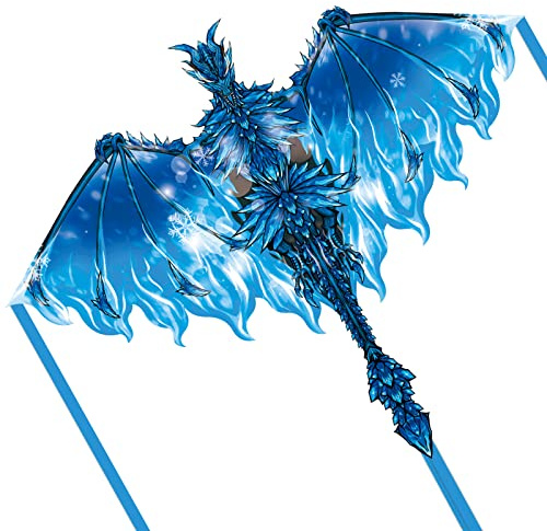 Simxkai Drachen für Kinder und Erwachsene, leicht zu Fliegender Drachen für Anfänger, Blau