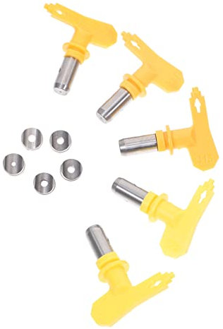 HONMEET 5pcs Paint Sprayer Tips Airless Sprayer Nozzles Compatible Models for Home and Professional Painting Use