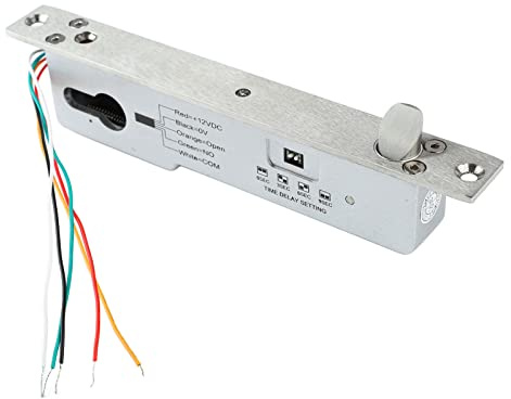 Serrure à Mortaise électrique à Haute Résistance en Acier Inoxydable Réglage du Retard Pêne Dormant à Mortaise électrique pour Porte en Bois Porte en Métal Porte en Verre (5 fils 12V