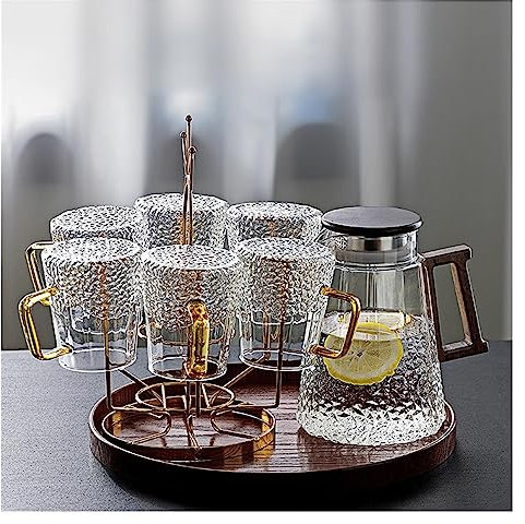 GRFIT Brocca Acqua Set di Tazze d'Acqua for la casa Soggiorno Resistente al Calore Nuova Tazza da tè for la casa Set di Acqua Fredda for bollitore Caraffa Acqua (Color : C)