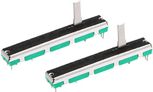 XYWHPGV 2pcs Fader Variable Widerstände Mixer 60mm Straight Slide Potentiometer B103 10K Ohm Lineare Doppelpotentiometer zum Dimmen Tuning(09357 e2401 cd1e0 6e20e ee2af 51432