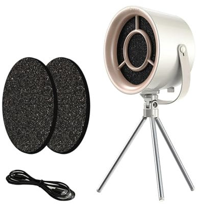 VoOqo Campana extractora de Escritorio USB para Cocina portátil, Campana extractora portátil con trípode con Ventilador de Escape de 3 velocidades, Campana extractora Ajustable, Filtro de Aluminio