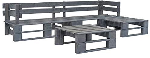 FUDUGEHMIOFWFJJ glasplatte Tisch,küchentisch klein,Tisch mit 4 stühlen Set,4-TLG. Garten-Sofagarnitur aus Paletten Holz Graudining Table Set 4 Chairs,bistrosets,Patio Tisch und stühle Set,
