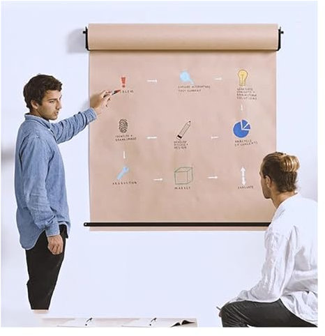 An der Wand befestigter Kraftpapierspender, hängende Papierrolle mit Schneider, 30 cm/60 cm/90 cm/120 cm breite Kraftpapier-Jumbo-Rolle, Kraftpapier für das Küchenpostgeschäft (Größe: 90 cm/36 Zoll