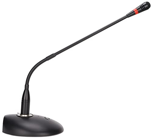 XHTLLO Microphone à condensateur à col de Cygne avec câble de 6,35 mm, Micro d'ordinateur omnidirectionnel pour la diffusion de conférence, réduction du Bruit, indicateur LED,