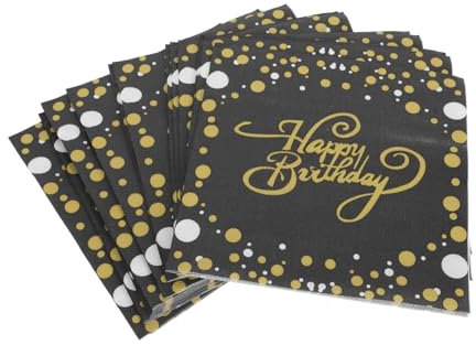 Cabilock 100pcs Geburtstag Servietten Geburtstag Dekorative Party Servietten Set
