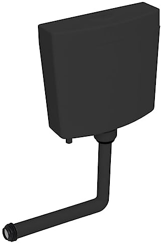 Lauuoeriau WC-Spülkasten mit Bodenwassereinlass 3/6 L schwarz