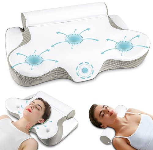 TopEsct Memory Foam Kissen Seitenschläferkissen,Nackenkissen Kopfkissen für Seiten,Rücken Schläfer(Grau)