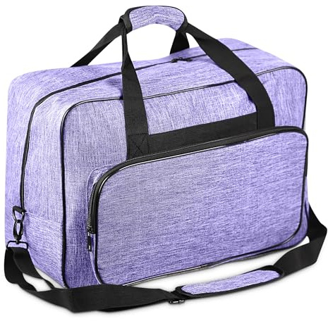 Axincardarm Universal Sewing Machine Tote Bag, Portable Sewing Machine Carry Bag with Shoulder Strap, Large Sewing Machine Carrying Case for Travel, Fit for Most Sewing Machine, Purple