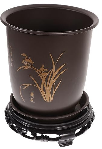 Toddmomy 1ensemble Pots à Orchidées Plastique avec Base pour Intérieurs Et Extérieurs Drainage Et Design Moderne