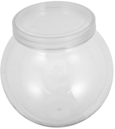Toddmomy Kleines Pet Aquarium Kugelform mit 2200ml Fassungsvermögen Modernes Design Einfache Pflege Klares Sichtfenster für Büro oder Bücherregal