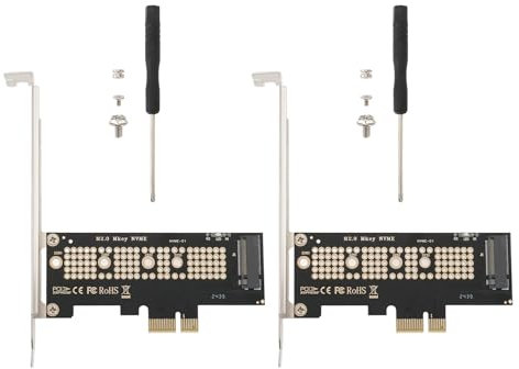 VGOL 2 adattatori M.2 NVMe SSD a PCI-E 4.0 per 2230 2242 2260 2280 PCIe X1 supporto installazione M-key XP941 SM951 PM951 A110 m6e SSD