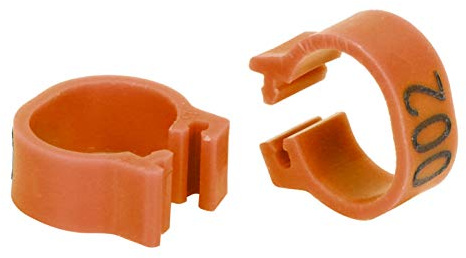 001‑100 Nummerierte Vogelbeinbänder, 8 mm, Geflügel, Identifizierungsringe, Zubehör für Vögel, Tauben, Kaffee