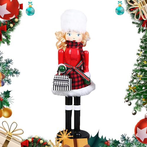 Couleur Centres De Noisette Femme - Femme Noix De Noël Décorations De Noël, Color Nuttraditional Nutcracker Ornement | Grande Décoration De Casse-noisette En Bois De Noël Pour La Maison, Le Salon, L'h