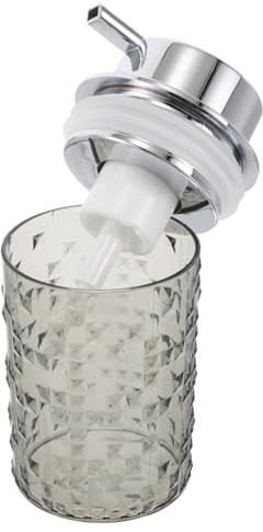 Healvian Distributeur De Savon Moussant Verre Flacon à Pompe Rechargeable pour Salle De Bain Et Cuisine