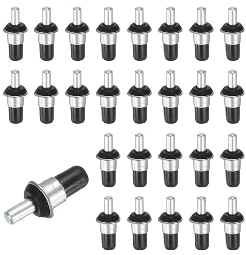 QUARKZMAN 40Stk Jalousie Reparaturstifte 25x11mm Metall Mit Hülse Schwarz | Federbelastete Ersatzstifte Jalousie Befestigungen, Für Fensterladen Schränke Bewegliche Lamellen