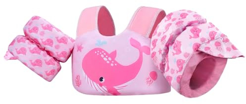 Gogokids Baby flytväst med simvingar för 15–30 kg, EN 13138-1, certifierat simhjälpmedel för barn från 2–6 år, simnudlar för småbarn med armvingar för pool, strand och simning