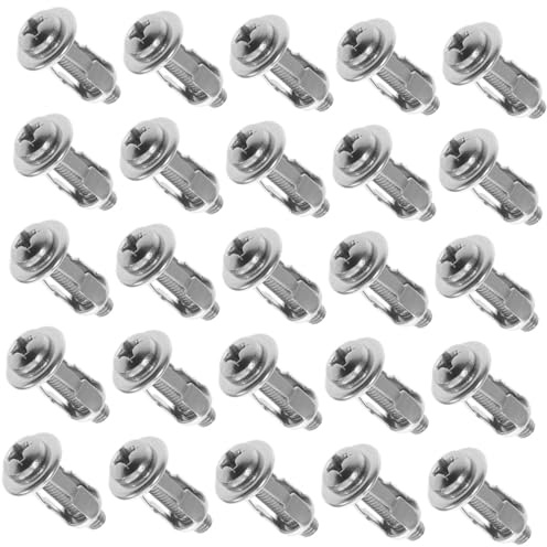 Homoyoyo Set da 25 Dadi di Espansione Metallici Cavi 4X20 con Viti a Forma di Fiore Ancoraggi per Porta e Parete Cavi Inserti Scanalati per Fissaggi Versatili e Resistenti