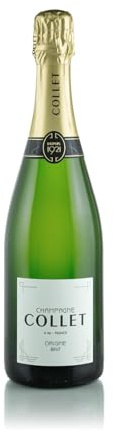 Collet Champagne Origine Brut - Assemblaggio di 100 Cru Storici – Cuvée 50% Meunier, 30% Chardonnay, 20% Pinot Noir - 3 Anni di affinamento - Dosaggio 9g/l - 75cl 12,5% vol. (1, 750.0, millilitro)
