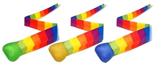 Generico Rainbow Ball – 3 Pieces Throw & Catch Set | Fun Rainbow Tail Sports Balls For Kids And Adults, Ideal For Indoor And Outdoor Play, Playground, School, Beach, Backyard, Family Activities