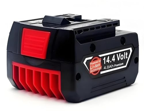 BOGJFC Batterie Li-Ion 14,4V Pack De Compatible Avec Bosch Pour Outils Sans Fil, 4Ah 6Ah 8Ah, Pour Perceuse Et Visseuse, Alimentation Stable(4.0A)