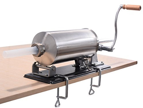 DREAMADE Insaccatrice per Salsicce Manuale, Macchina per Produzione di Salsiccia Domestica, Macchina Per Salumi Multifunzioale Acciaio con 4 Tubi di Riempimento, per Casa e Ristoranti (medello 2)