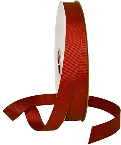Morex Ribbon Grosgrain Fabric Solid Color Ribbons, Gift Wrapping, Christmas and Wedding Décor, for Crafting and Floral Arrangements, 7/8 x 100 Yd, Rust