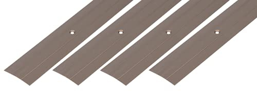 Alberts 498580 Lot de 4 profilés de transition en aluminium anodisé avec deux rainures 900 x 37,8 mm